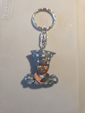 Blue Fabric-Style Doll Keychain - Kids Toys